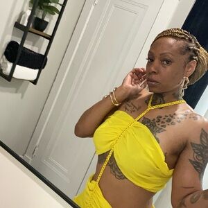 Yellow Strapless Dress